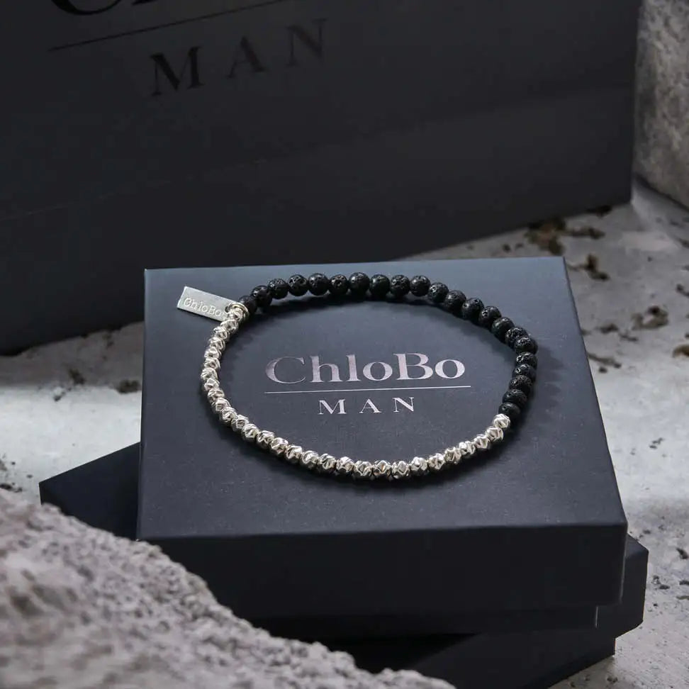 ChloBo | Men’s Black Lava Principal Bracelet