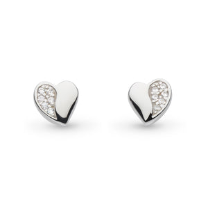 Kit Heath | Miniature Sparkle Sweet Heart Pavé Stud Earrings