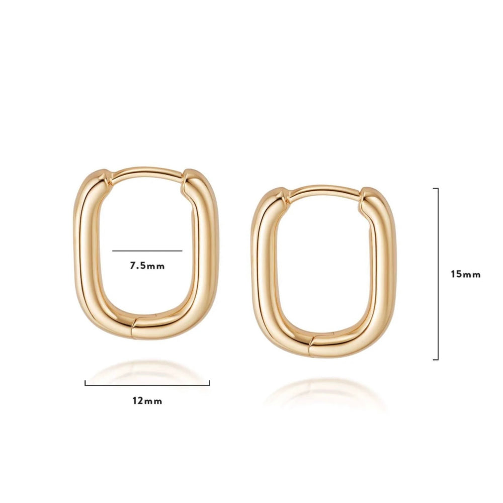 Daisy London | Estée Lalonde Mini Square Hoop Earrings