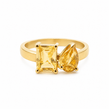 9ct Yellow Gold Citrine Handmade Ring
