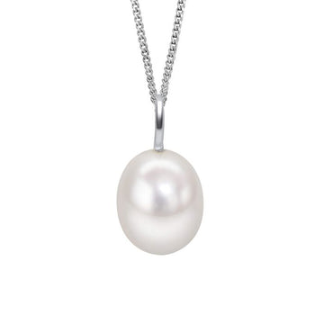 Sterling Silver Baroque Pearl Necklace