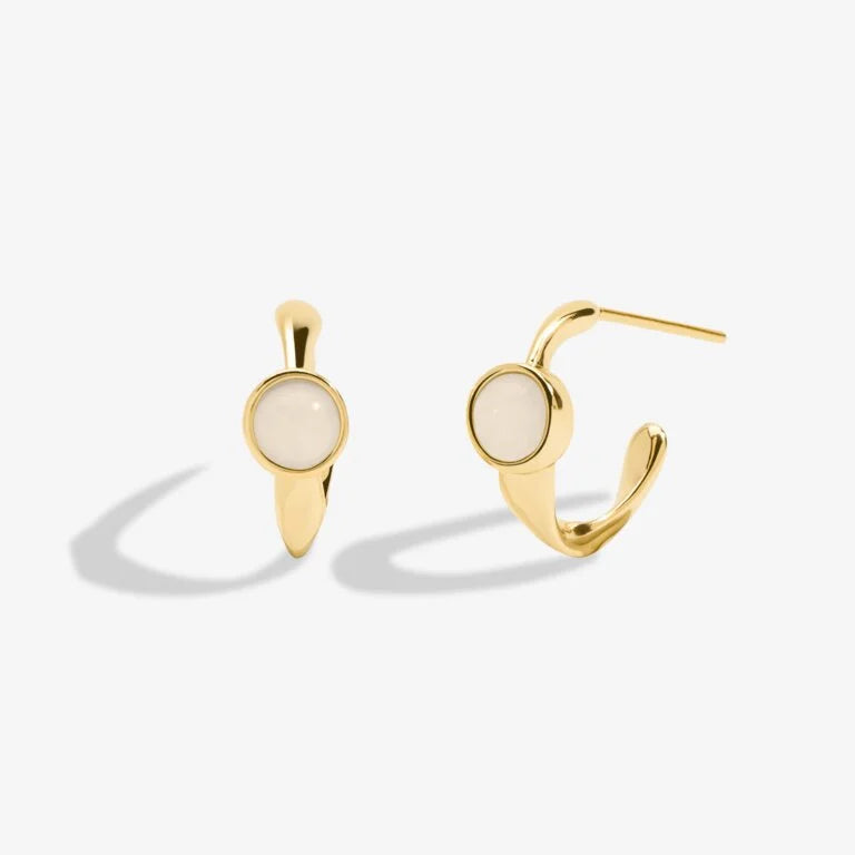 Joma Jewellery | April Birthstone Hoop Earrings