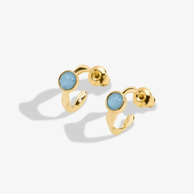 Joma Jewellery | March Birthstone Hoop Earrings