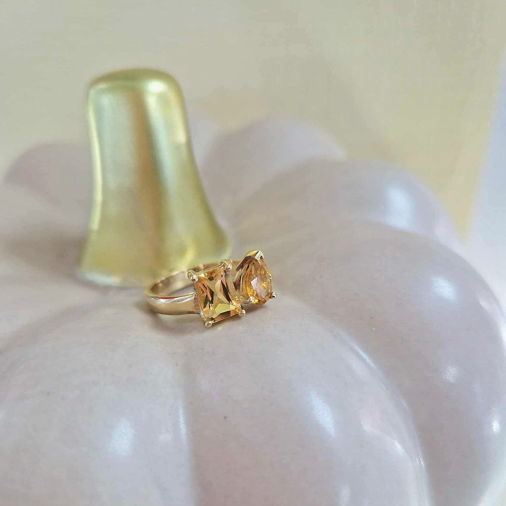 9ct Yellow Gold Citrine Handmade Ring