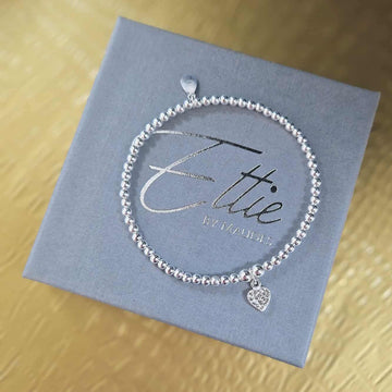 Ettie Solid CZ Heart Bracelet
