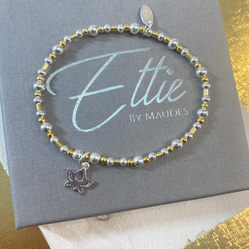 Ettie Mixed Metal Magical Dreams Bracelet | Lotus Flower