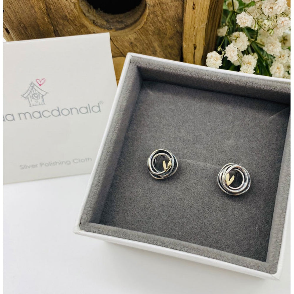 Linda Macdonald | Sterling Silver Woven Earrings