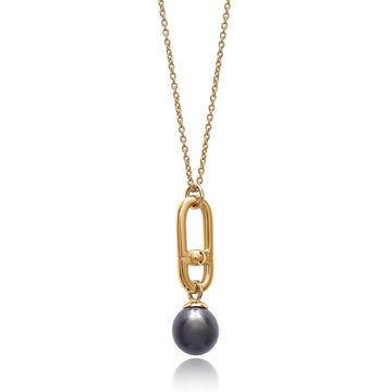 Rachel Jackson | Stellar Hardware Black Pearl Necklace