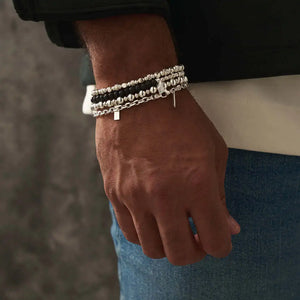 ChloBo | Men’s Black Lava Principal Bracelet