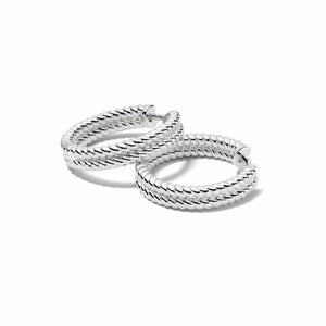 Daisy London | Double Rope Sterling Silver Hoop Earrings