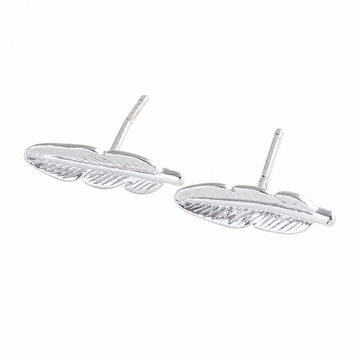 Lisa Angel | Silver Feather Stud Earrings