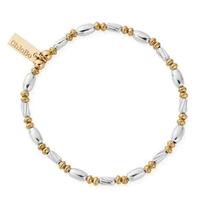 ChloBo | Gold and Silver Twisted Oval Bracelet