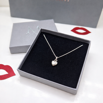 Sterling Silver Solid Heart Necklace