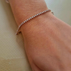 Real Effect | Rose Gold Sterling Silver CZ Bracelet