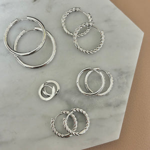 Gisser | Polished Bold Bands Hoops