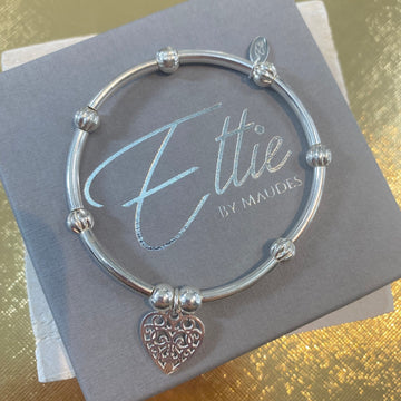 Ettie Noodle Filigree Heart Bracelet