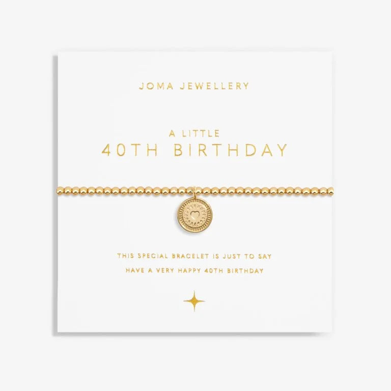 Joma Jewellery | Gold 40th Birthday Bracelet