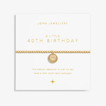 Joma Jewellery | Gold 40th Birthday Bracelet
