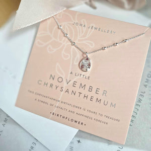 Joma Jewellery | November Birthflower Necklace