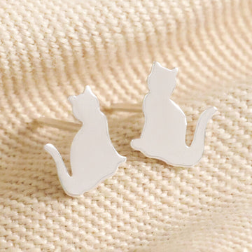 Lisa Angel | Hypoallergenic Flat Sterling Silver Cat Earrings