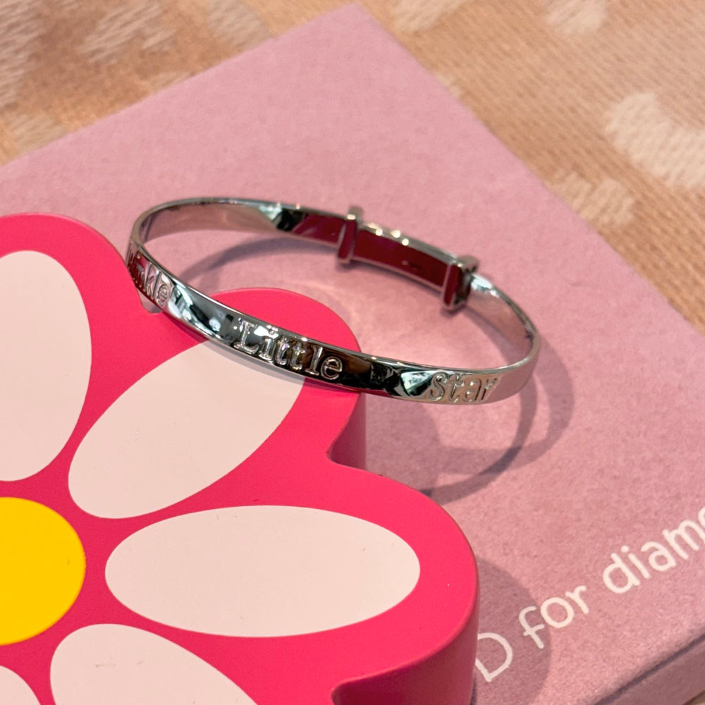 D for Diamond | Children’s Twinkle Twinkle Little Star Bangle - Maudes The Jewellers