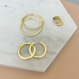 Gisser | Polished Bold Bands Hoops