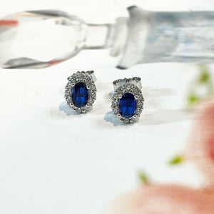 Real Effect | Sterling Silver Blue Cubic Zirconia Earrings