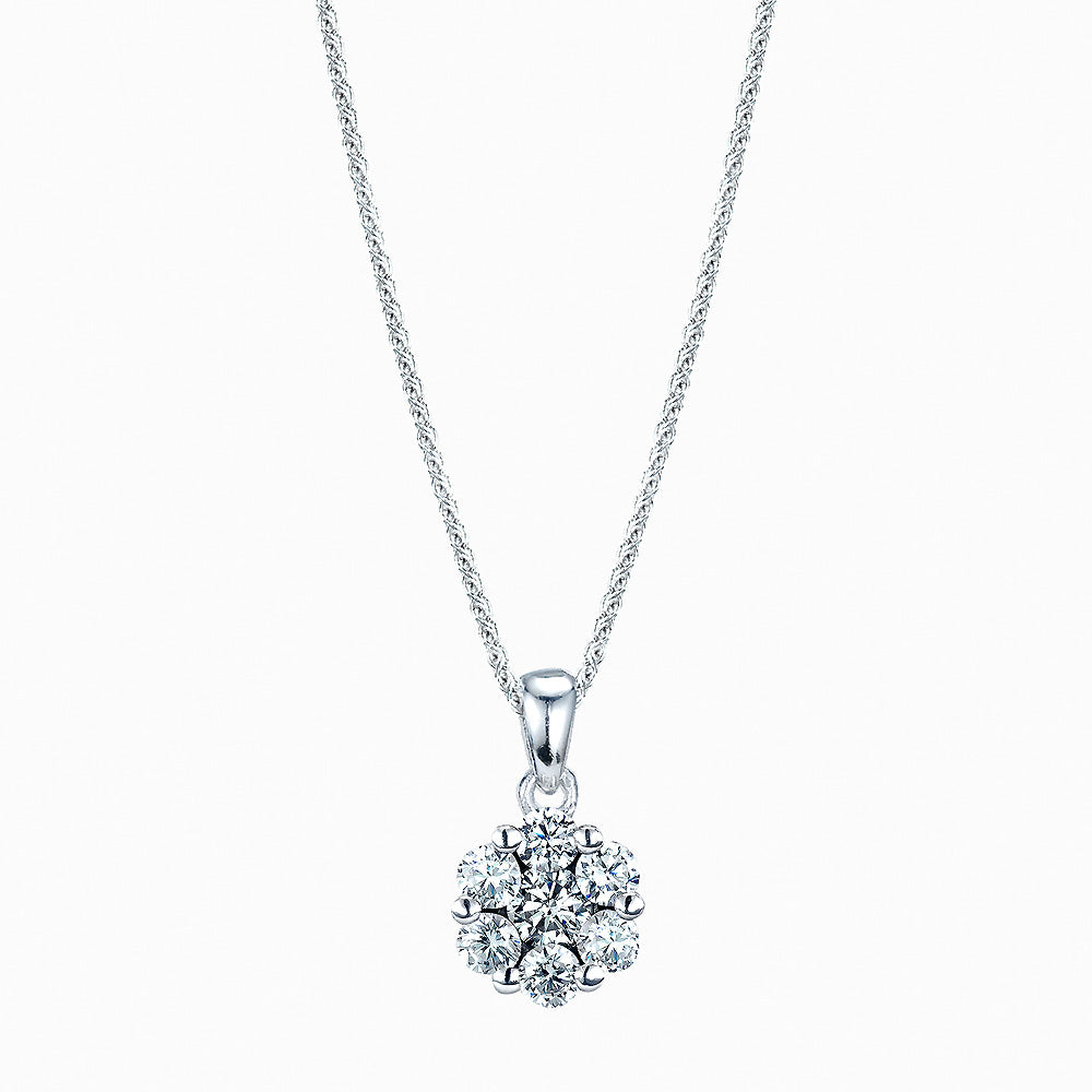 Real Effect | Sterling Silver Flower Cluster Necklace