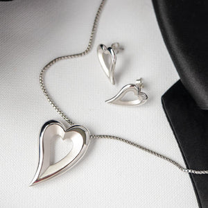 Kit Heath | Desire Love Story Heart Grande Stud Earrings