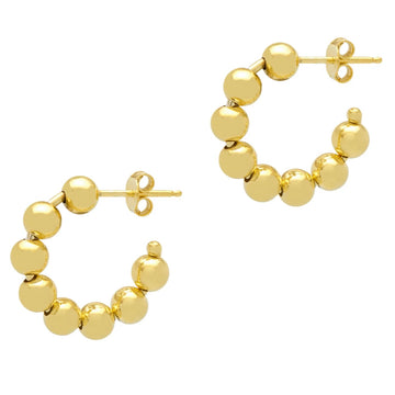 The Hoop Station | Bead Hoops - Gold