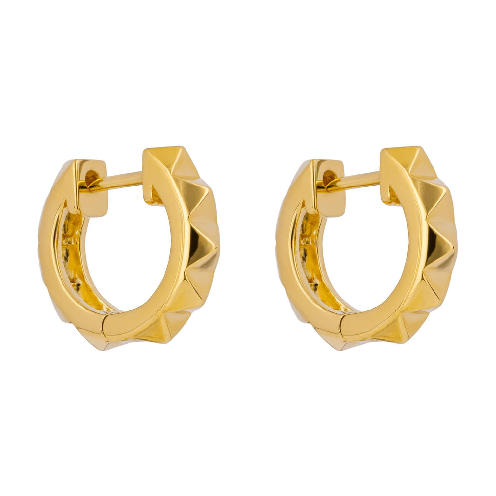 Pyramid Textured Hoop Earrings