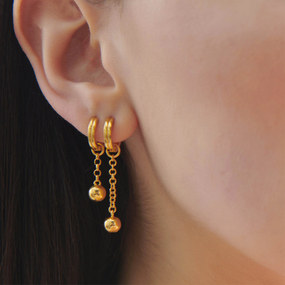Rachel Jackson | Stellar Orb Drop Chain Earrings