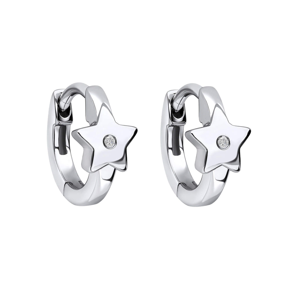 D For Diamond | Star Hoop Earrings