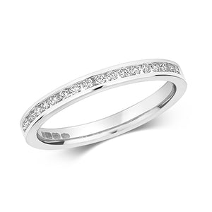 18ct White Gold and Diamond Half Eternity Ring