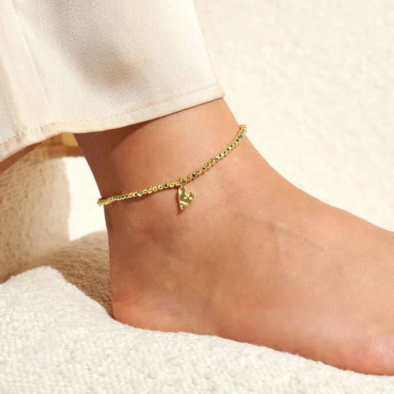 Joma Jewellery | Hammered Heart Anklet