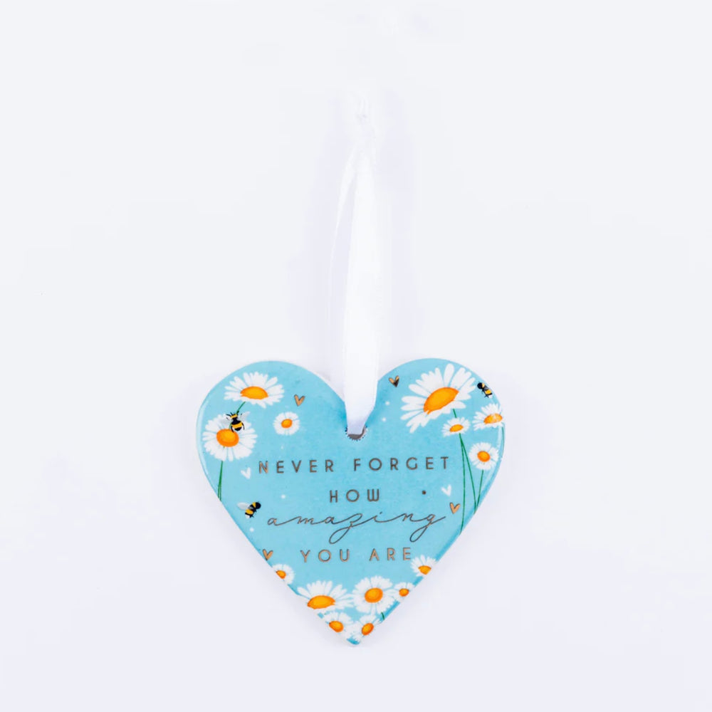 Belly Button Designs | Ceramic Heart Hanging Decoration | Never Forget How Amazing You Are