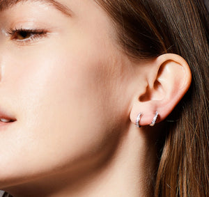 Kit Heath | Revival Eclipse Lux CZ Mini Semi Hoop Earrings