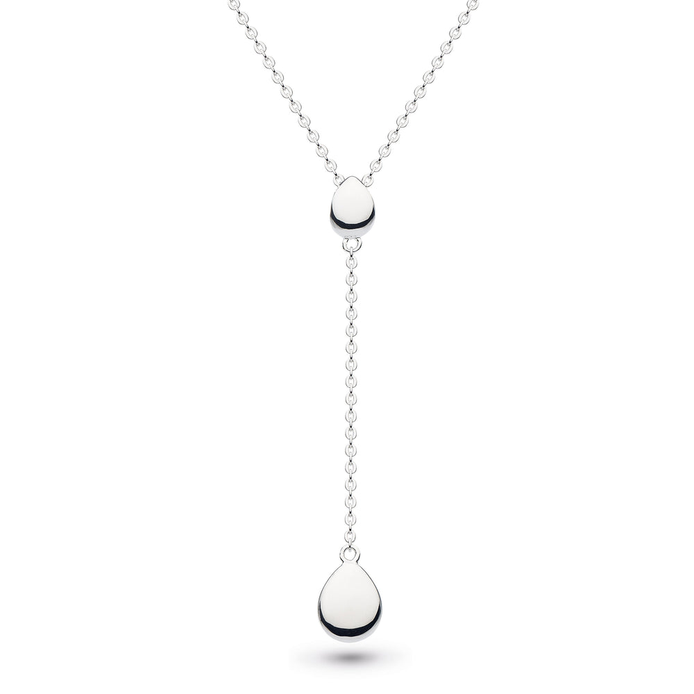 Kit Heath | Coast Pebble Linking Pebbles Silver Lariat Necklace