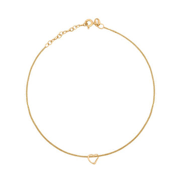 Sterling Silver & Gold Plated Heart Anklet