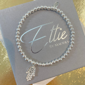 Ettie Medium Bead Hamsa Hand Bracelet