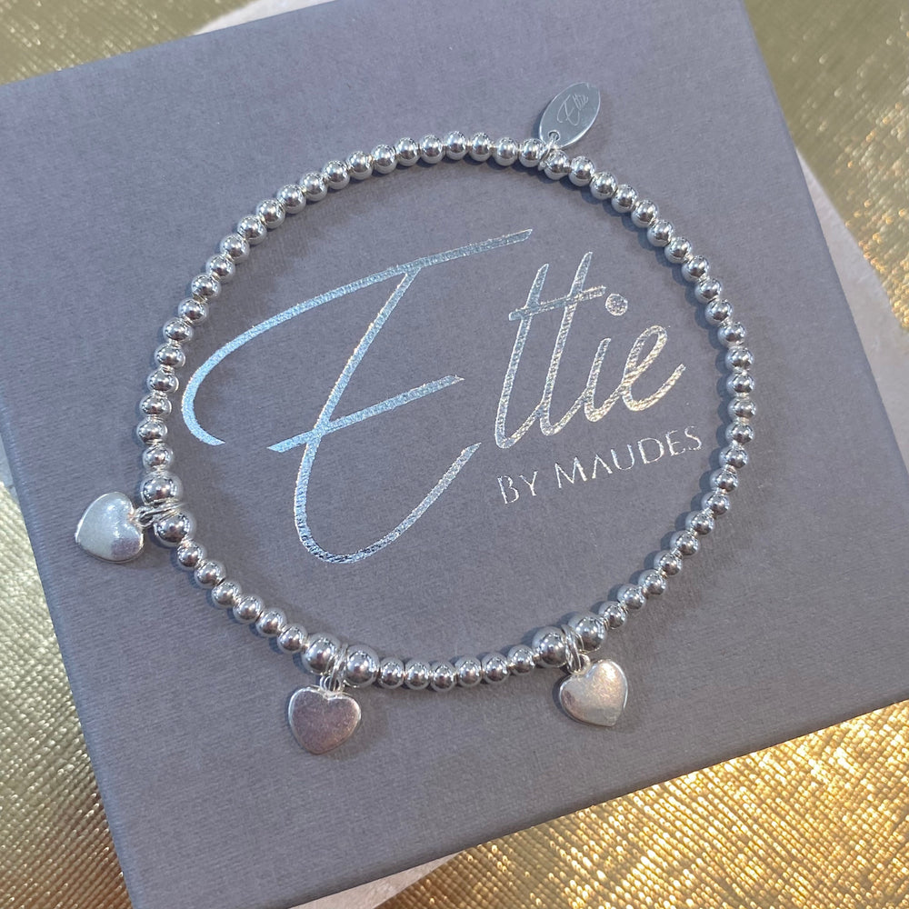 Ettie Sterling Silver Triple Heart Bracelet