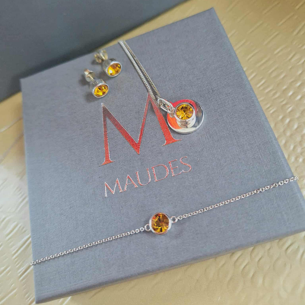 November BirthStone Pendant with Disc