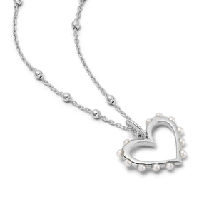 Daisy London | Heart Pearl Pendant Necklace