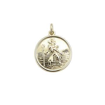 Sterling Silver St Christopher With Plain Border