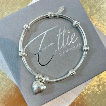 Ettie Noodle Puffed Heart Bracelet