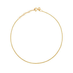 Sterling Silver Gold Plated Curb Chain Anklet