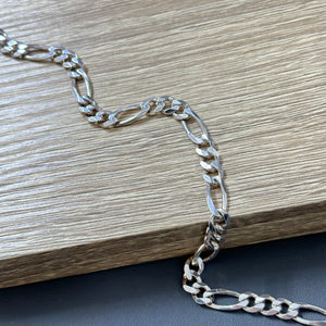 Sterling Silver Heavyweight Figaro Chain Bracelet