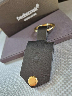 Fred Bennett | Leather Keyring With Engravable Tag