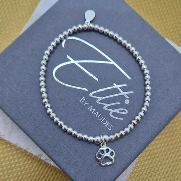 Ettie Thinbead Open Paw Print Bracelet