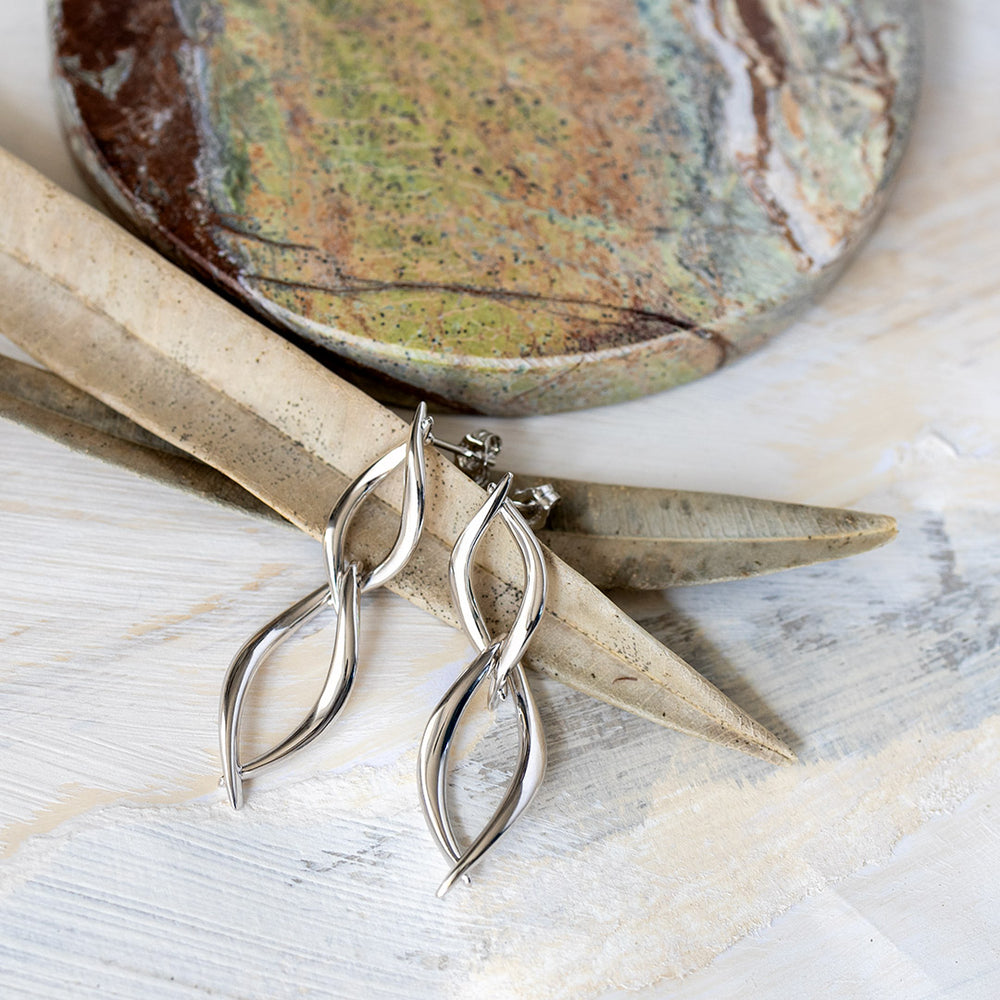 Kit Heath | Twine Twist Duo Link Drop Earrings